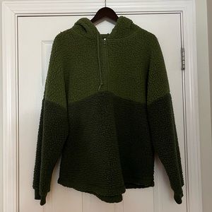 Victoria Secret PINK Half zip hooded Sherpa